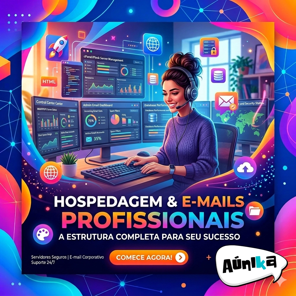Servidor de Hospedagem e e-mails profissionais
