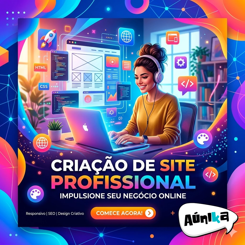 banner promocional Agência Aúnika Criação de Sites